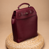 Estate leather bag handcrafted in France with elegant top handle and classic design