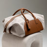 Canvas and leather Marc travel bag handcrafted in France