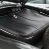 Bespoke black leather front trunk suitcase for Porsche 356 B and 356 C, handcrafted in France to perfectly fit the front boot.
