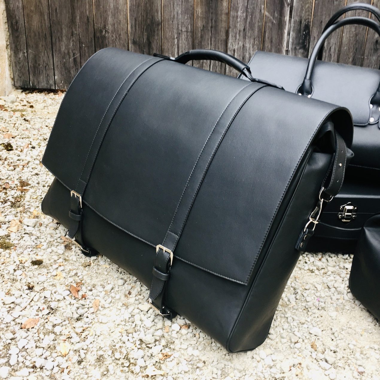 Voyager Bag - Back pack black leather Roadster and Cabriolet