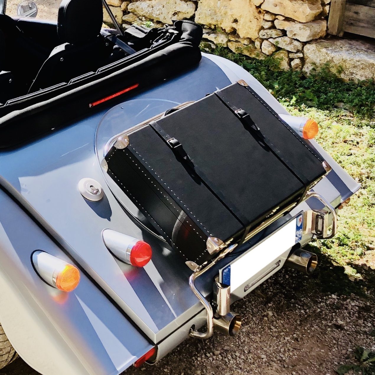 suitcase for Morgan Motor Company luggage rack